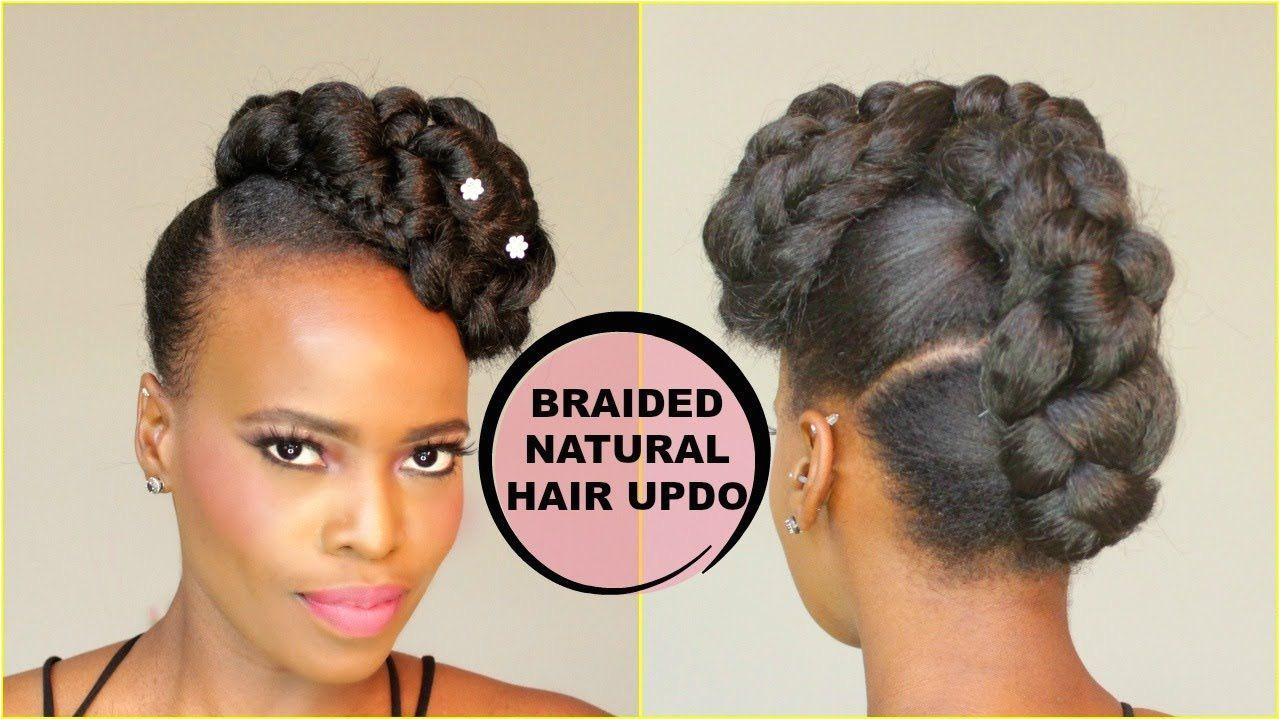 FAUX FRENCH BRAID UPDO [NATURAL HAIR TUTORIAL]