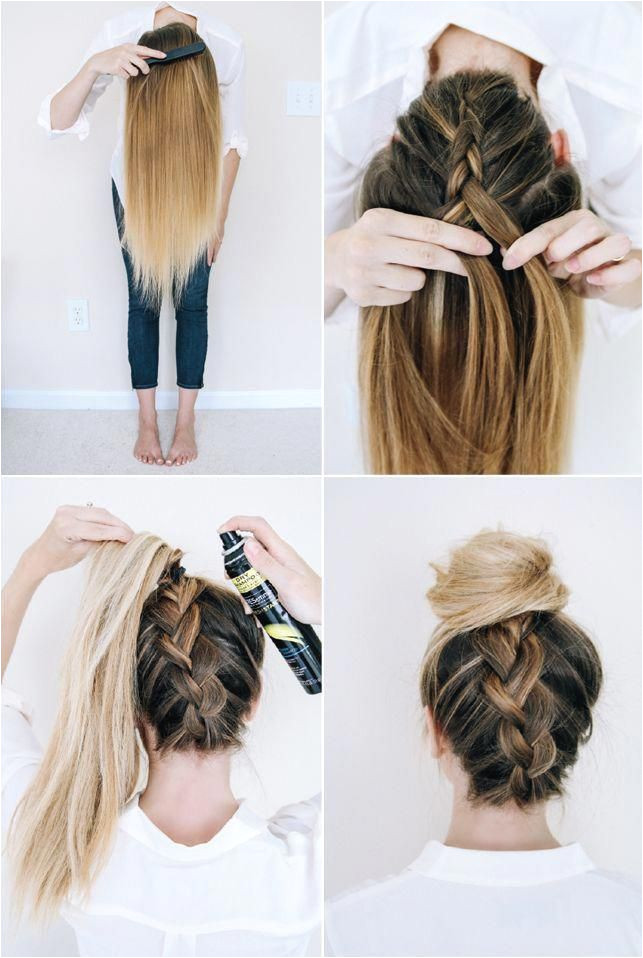 Follow this tutorial for an easy upside down braid ad easyhairstylesstepbystep