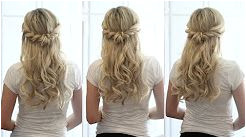 bridal hair tutorial half up half down