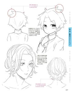 Drawing Anime Hairstyle Tutorial · Anatomy Drawing Manga Drawing Drawing Tips Drawing Sketches Art Drawings Manga