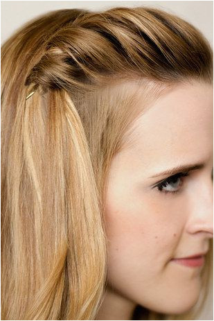 Go minimalist with an easy waterfall braid a single pin