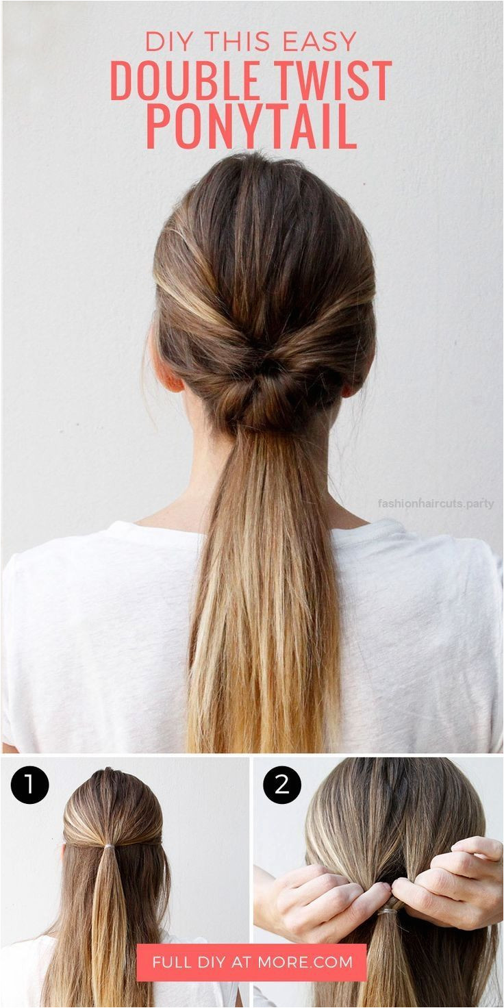 This double twist ponytail hair tutorial is the perfect hairstyle for going out … This