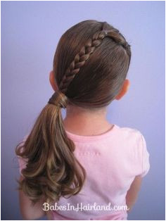 Ponies and a Diagonal Braid Ponytail HairstylesBraided Hairstyles For Kids Simple