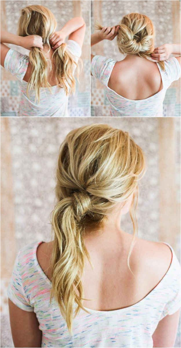 Gorgeous Hair Styles for Lazy Girls like Me… Messy Knot Pony