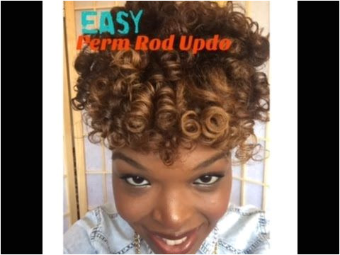 Easy Perm Rod Up do for Date Night Voice of Hair