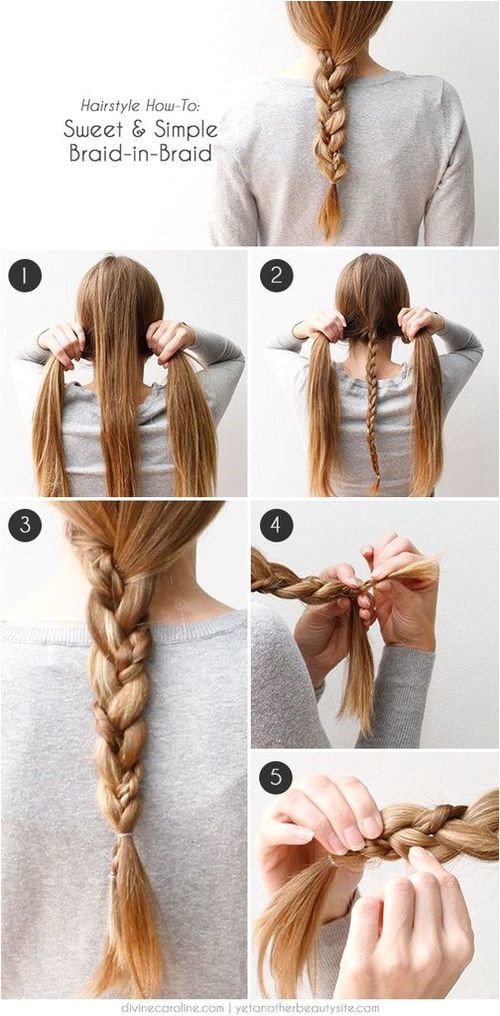 Braid in a braid Makes a simple braid that little bit more