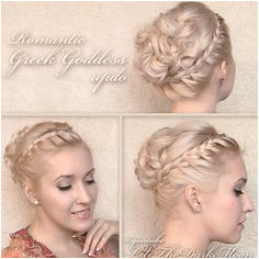 Greek goddess hair tutorial Updo hairstyle for shoulder length medium long hair