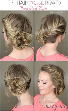 Fishtail French Braid Braided Bun