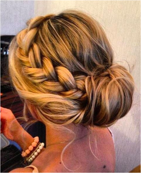 Braids Braided Side Bun Hairstyle for Women with Thick Hair