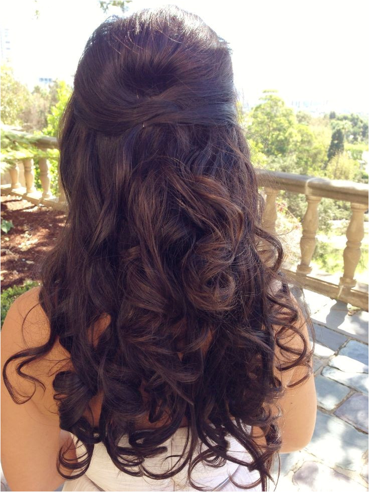 Fresh Wedding Hairstyles Curly Hair Half Up