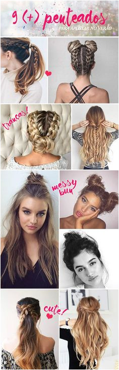 9 penteados para apostar no ver£o Cool HairstylesHairstyles TumblrCute