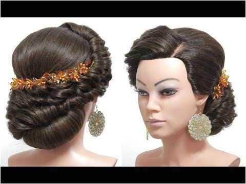 Bridal hairstyle for long hair tutorial Wedding updo step by step