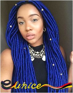 5pcs 24roots Pack Havana Mambo Dread Locs Braids Blue Soft Dread Crochet Braids Hair Kanekalon Dreadlock Extensions For Women in Bulk Hair from Hair