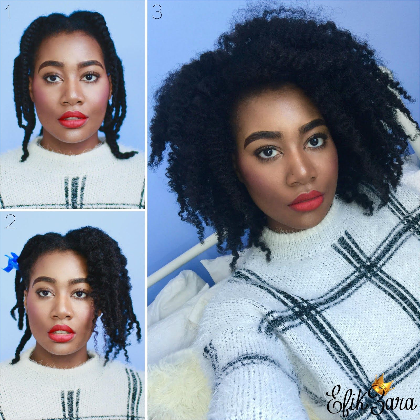 Natural Hairstyles How to Get a Big Bouncy Braid Out