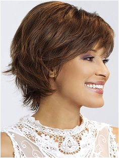 Isabelle Wig by TressAllure A sophisticated layered bob with a short feathery fringe Just shake gently to awaken the tousled “ready to wear” style