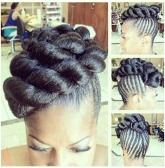 Jumbo twists and braids on natural hair Great protective style for summer or a special event by Gigi Audrey