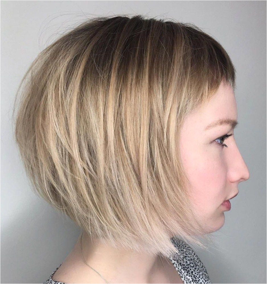 Sliced Blonde Bob with Short Bangs