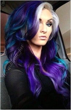 Purple blue turquoise blonde hair color Teal And Purple Hair Bright Colored Hair Colored