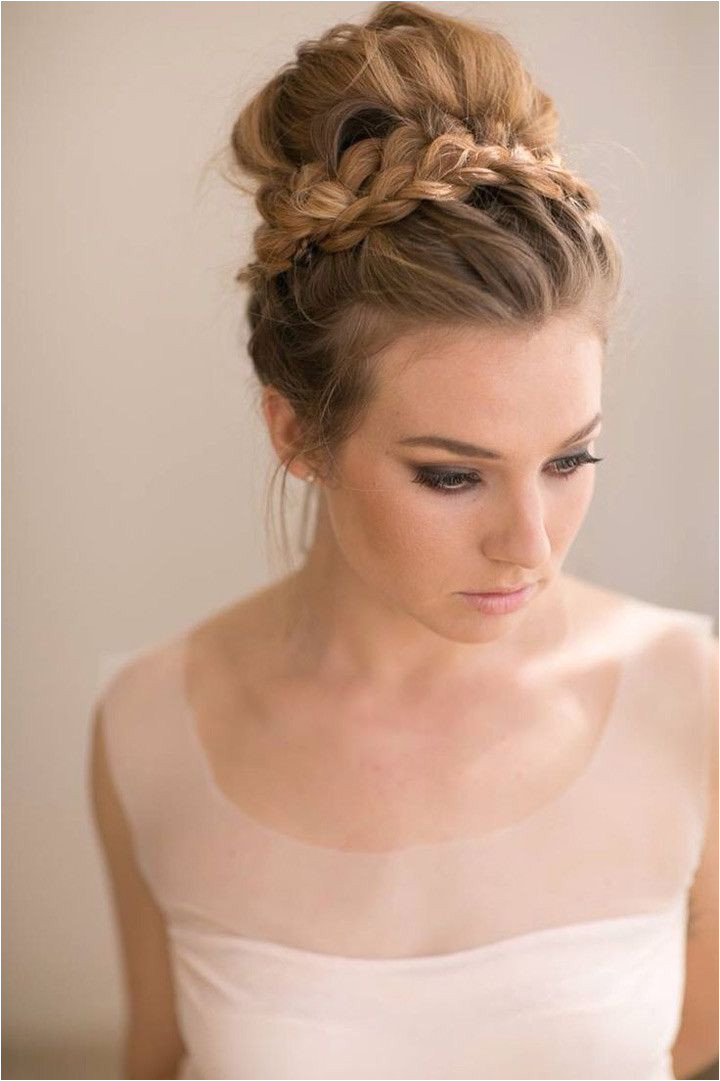 Plait with elegant messy bun