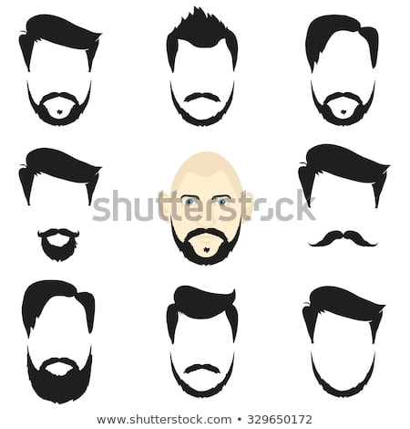 Face and blank templates hairstyles and beards hipster style