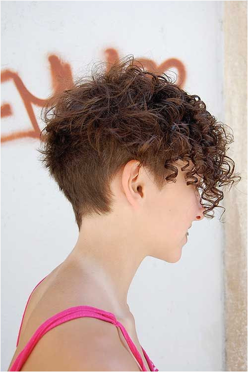 Cute Short Side Shaved Curly Hair
