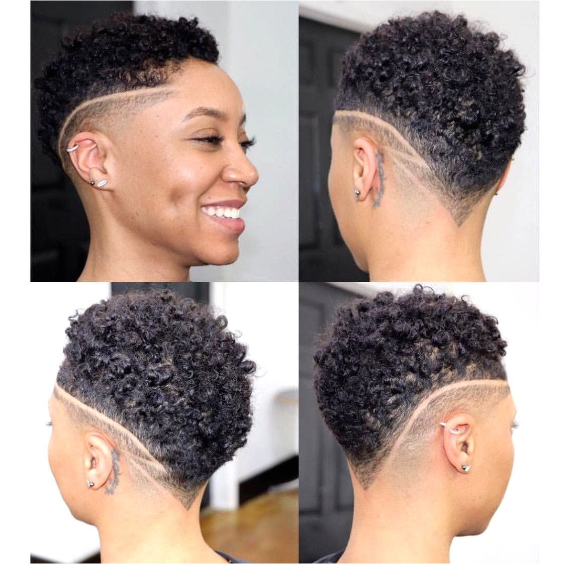 This natural curly Hairstyle Haircut with your sides faded along with a chic design allows