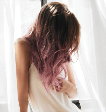 pink ombre dip dye hair More