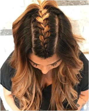 Try these 35 easy braid styles no crazy braiding skills necessary A simple French braid down the middle and into a ponytail is such a cute look