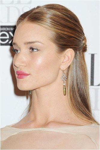 Rosie HW makes the half up half down thing a glamorous affair