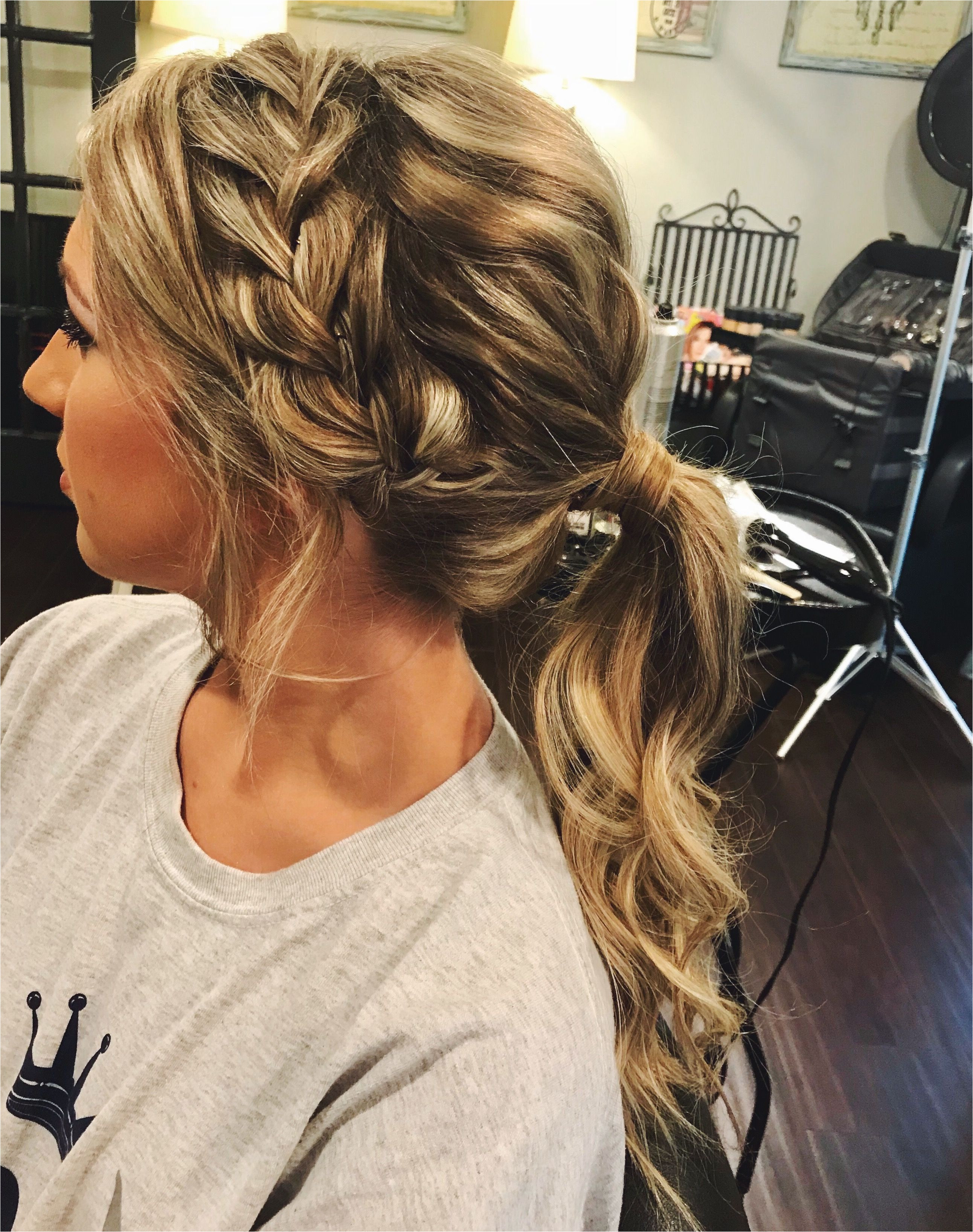 prom hair ponytail updo braid