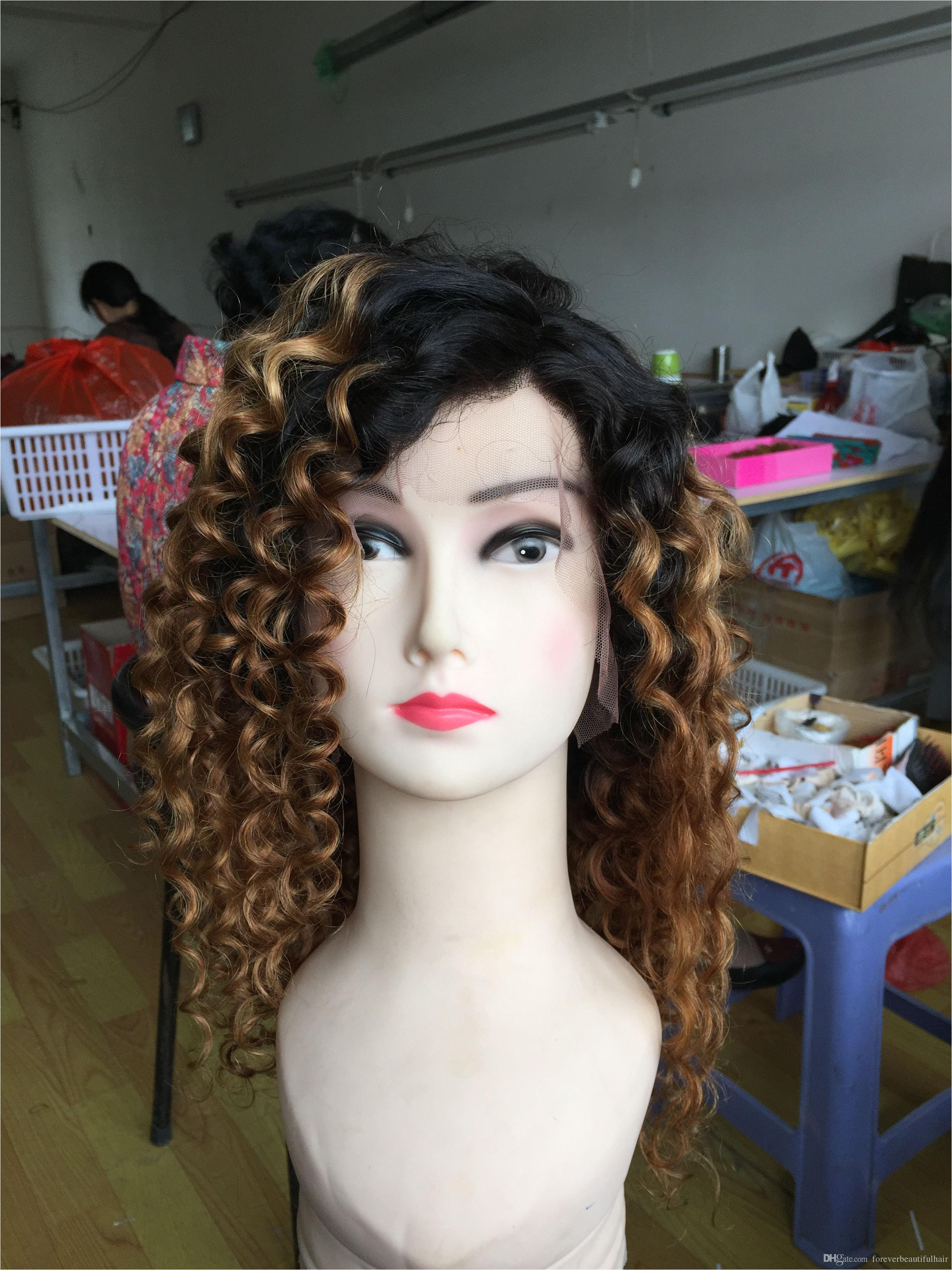 Human Hair Wigs Dark Roots 1B 30 Ombre Brown Kinky Curly Glueless Human Hair Lace Front Wigs For Black Women Buy Lace Wigs La s Wigs From