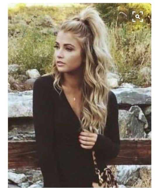 This is one of the cutest half up half down hairstyles for long hair