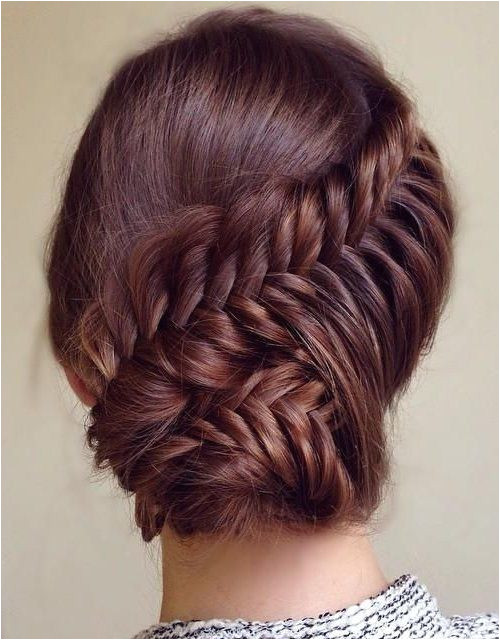 Cute Prom Updo Hairstyles 2015 Ideas Lovely prom updo hairstyle 2015 with fishtail braid and