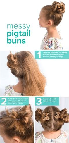 Here s how to create messy pigtail buns for little girls and toddlers Kids will love how you can add bows to this hairstyle It just takes a few minutes to