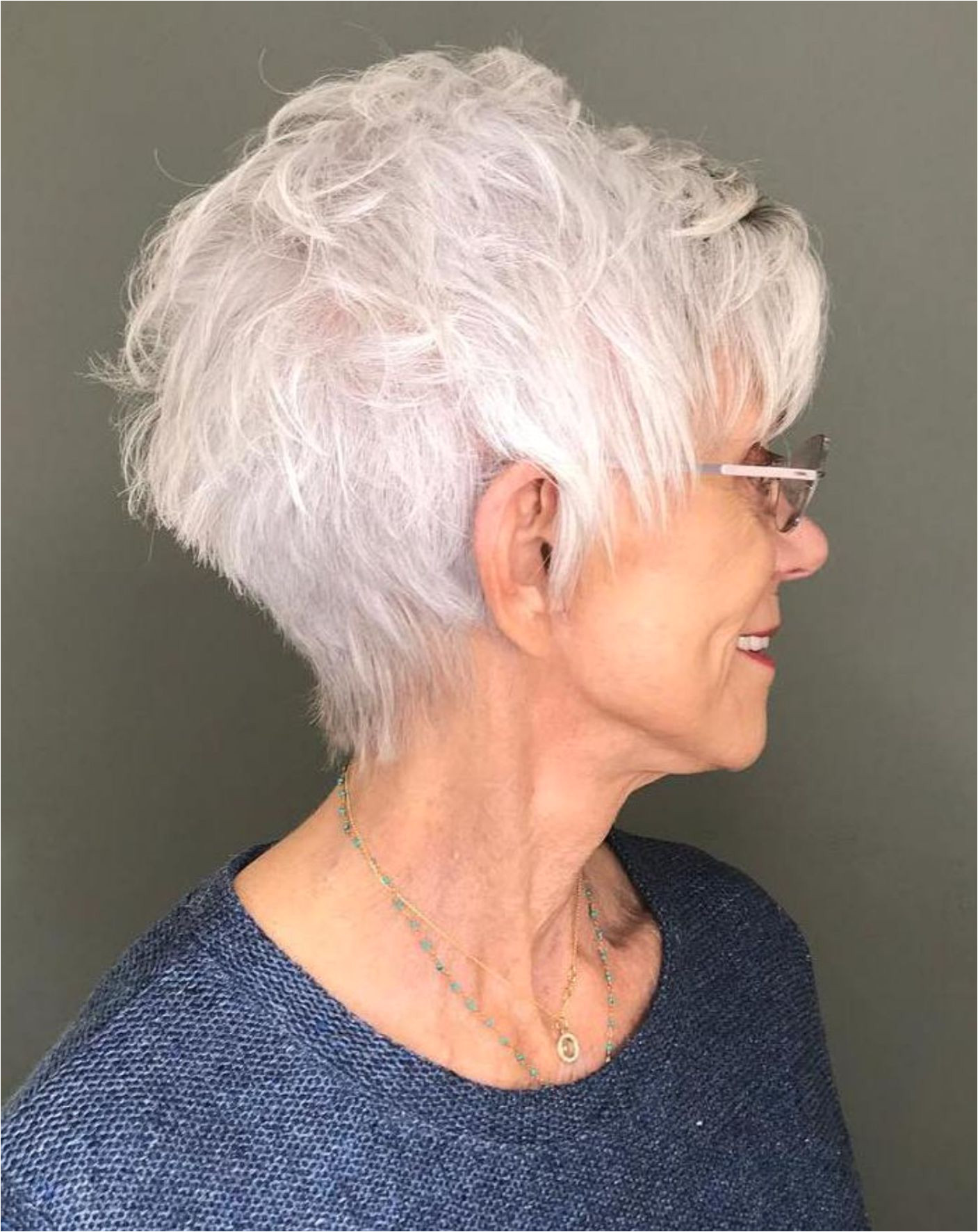 Textured Silver Pixie For Older Women Short Grey Hair Gray Hair Mom Hairstyles