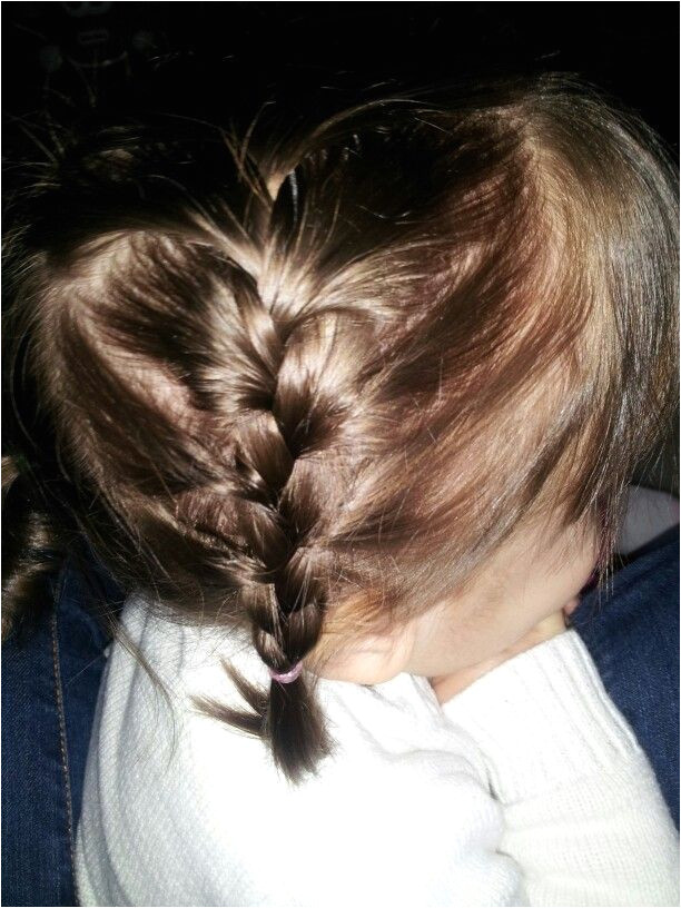 Toddler hair Half side french braid Be kind it was my first french braid ive ever done