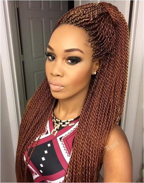 Long caramel brown micro twists