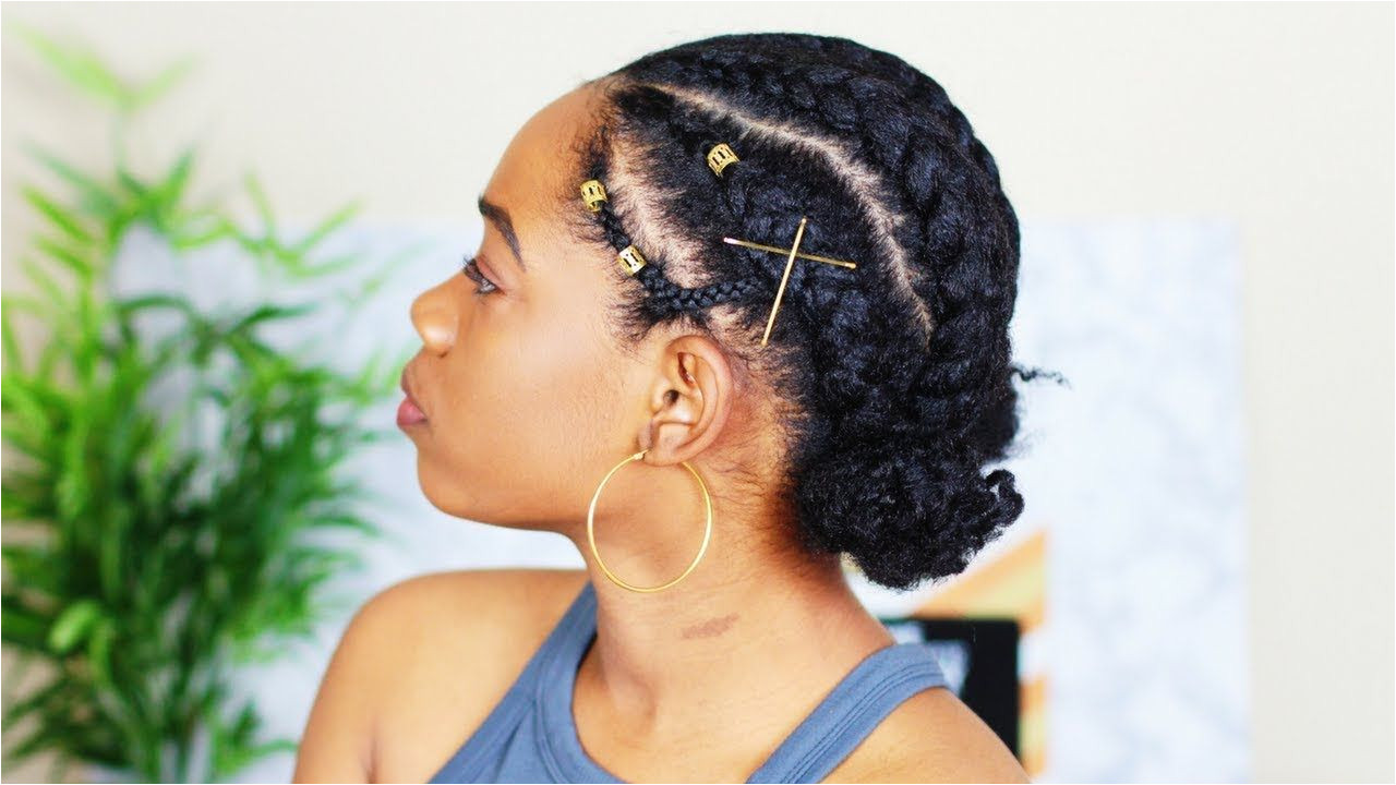 Cornrows on Natural Hair Protective Style No Weave