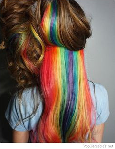 Wonderful rainbow hair colors hidden in brown hair color