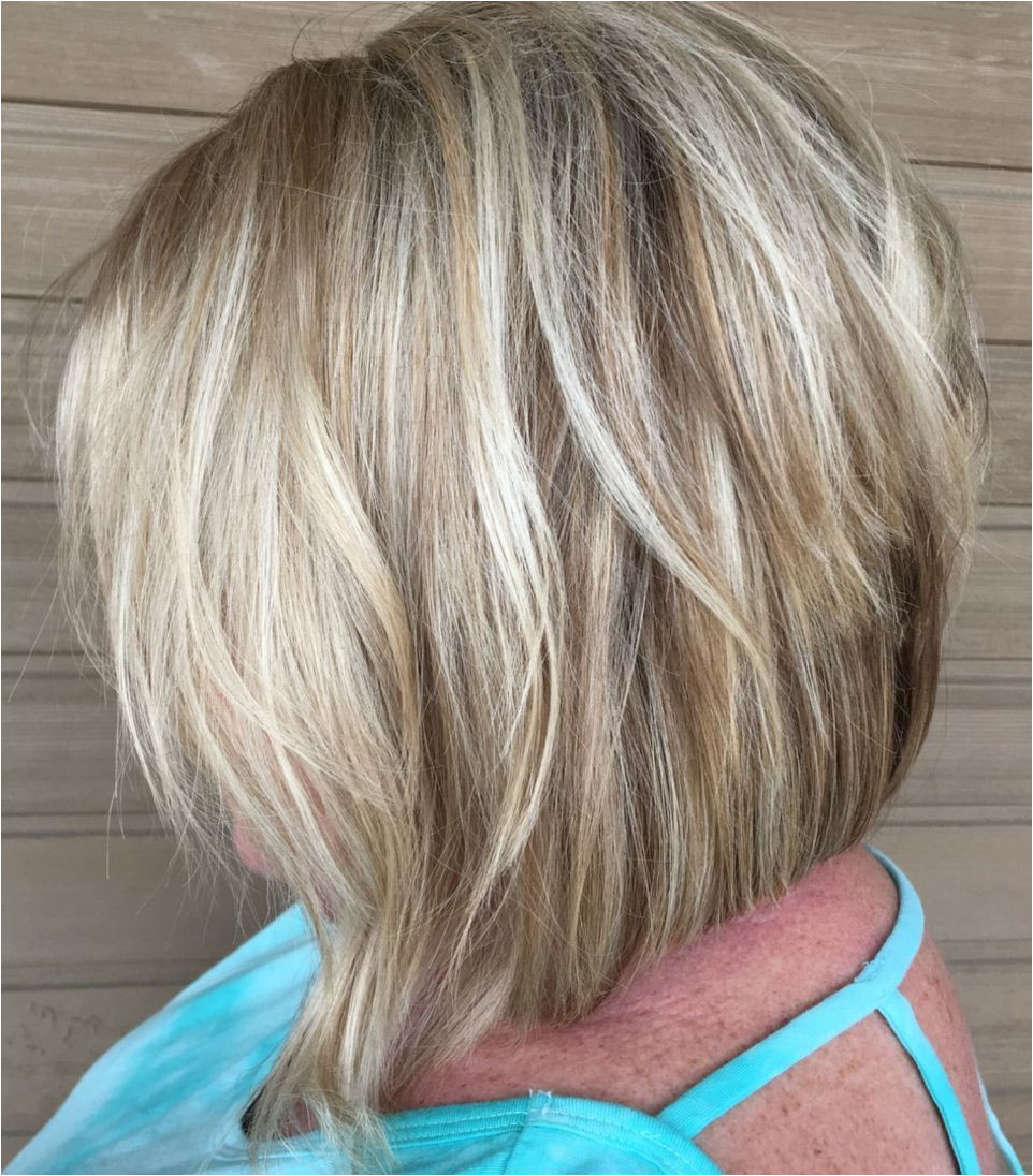 Tousled Layered Angled Bob