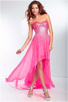 2014 Flowing Sweetheart High Low Prom Dress Beaded Bodice A Line Chiffon New Arrival High Low