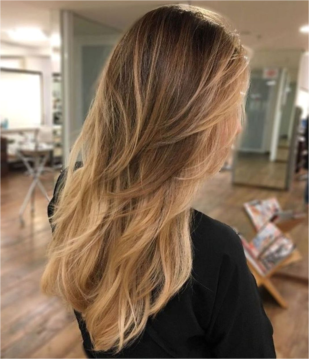 Long Layered Hair With Brown Blonde Ombre