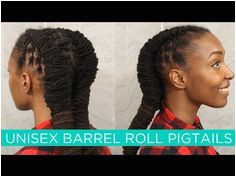 Loc Hairstyle Tutorial Uni Barrel Roll Pigtails