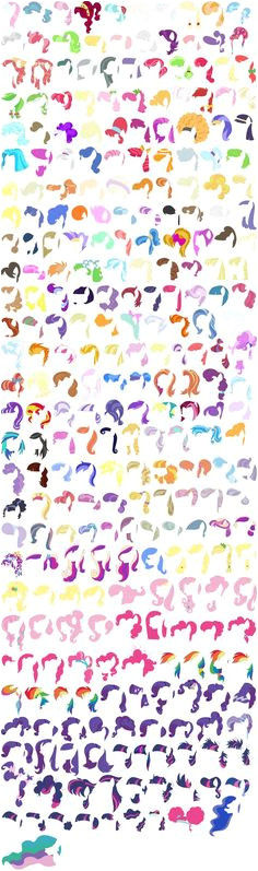 Reference Sheet Mane Set Mlp HairstylesMlp