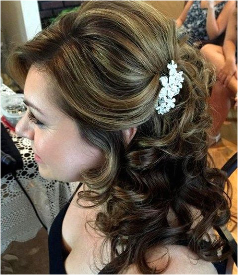 medium half up mother of the bride hairstyle