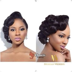 Nigerian wedding black bridal hair ideas and inspiration 44 Short Updo Wedding Wedding Updo Black