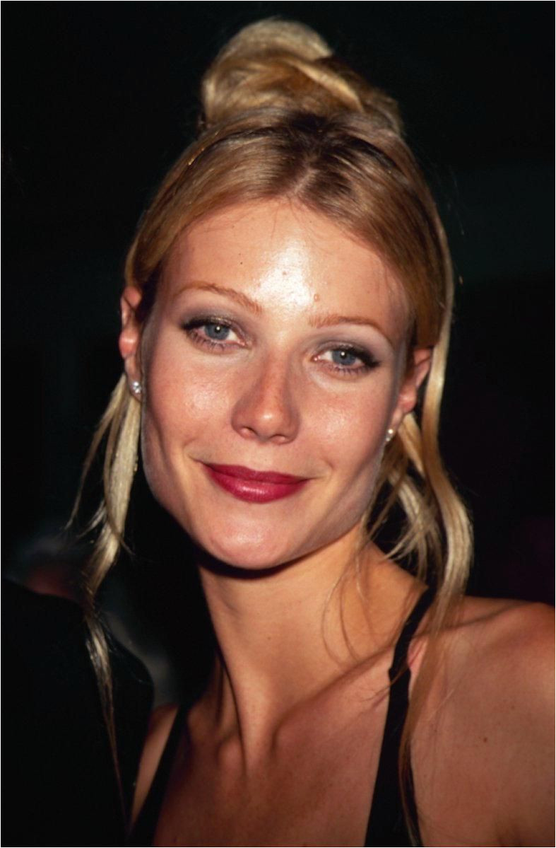 Romantic face framing hair on Gwyneth Paltrow in the 90s