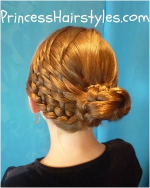 Basket weave bun hairstyle tutorial