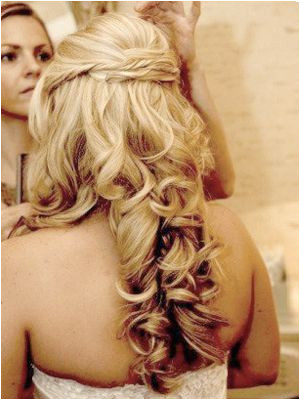 This is a popular prom look and works perfectly with medium to long hair