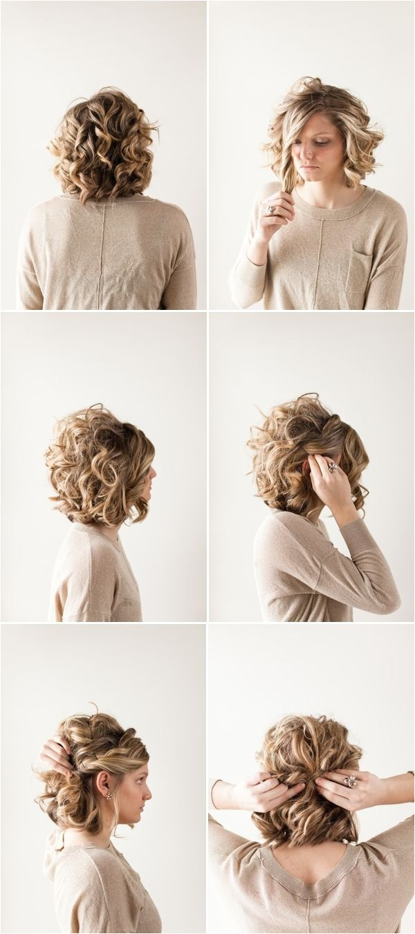 updo hairstyle for short curly hair